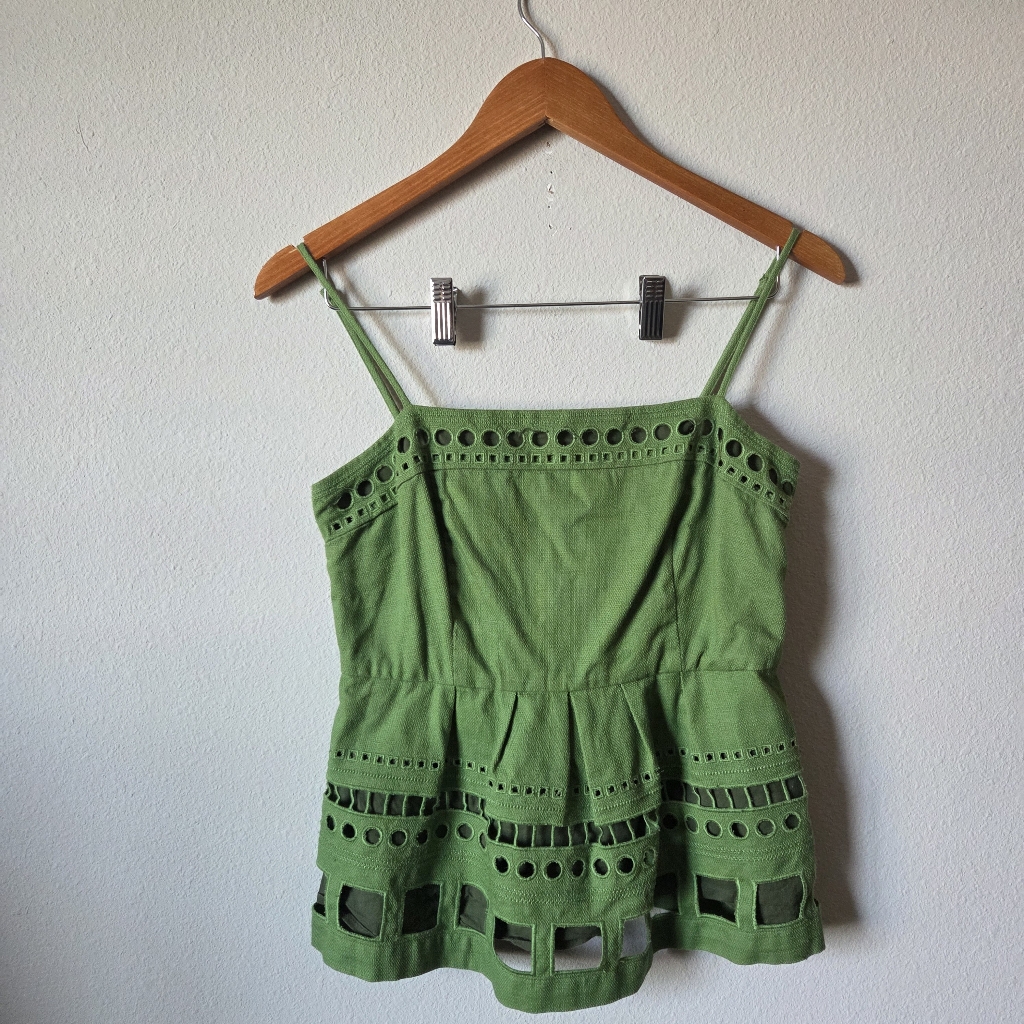 Maeve Dark Green Peplum Top